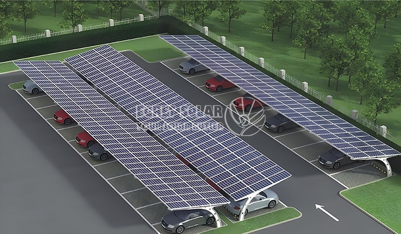 Carbon Steel Solar Carport: κινητήρια δύναμη για ένα πράσινο μέλλον